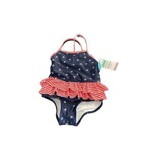 Carters Child of Mine Toddler 2T One Piece Girls Bathing Suit Swimsuit Patriotic